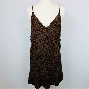Kendal & Kylie animal print side tie dress